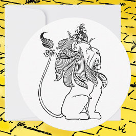 Vintager Zauberer von Oz Lion, Kindergeburt Einladung