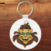 Vintager Zauberer von Oz, Löwe mit grüner Brille Schlüsselanhänger (Vorderseite)