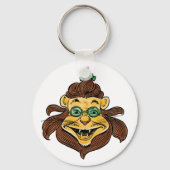 Vintager Zauberer von Oz, Löwe mit grüner Brille Schlüsselanhänger (Rückseite)