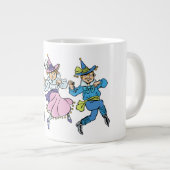 Vintager Zauberer von Oz, Niedliche TanzMunchkins! Jumbo-Tasse (Vorderseite Rechts)