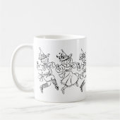 Vintager Zauberer von Oz, Niedliche TanzMunchkins! Kaffeetasse (Links)