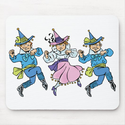 Vintager Zauberer von Oz, Niedliche TanzMunchkins! Mousepad (Vorne)
