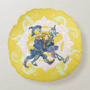 Vintager Zauberer von Oz Pillow Rundes Kissen