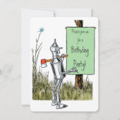 Vintager Zauberer von Oz Tinman zum Geburtstag Einladung (Vorderseite)