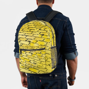 Vintager Zauberer von Oz Yellow Brick Road von Den Bedruckter Rucksack
