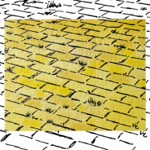 Vintager Zauberer von Oz Yellow Brick Road von Den