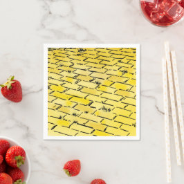 Vintager Zauberer von Oz Yellow Brick Road von Den Serviette