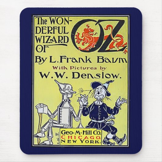 Vintager Zauberer- von OzBucheinband Mousepad (Vorne)