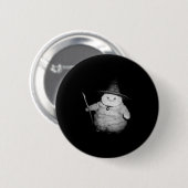 Vintager Zauberkatze Seltsames Halloween Cat Meme Button (Vorne & Hinten)