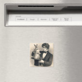 Vintager Zauberkünstler und Kaninchen-Zaubertrick Magnet (In Situ (Geschirrspüler))