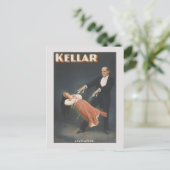 Vintager Zaubertrick: Levitation Postkarte (Stehend Vorderseite)