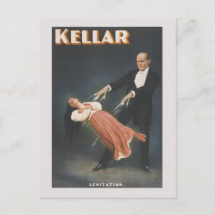 Vintager Zaubertrick: Levitation Postkarte