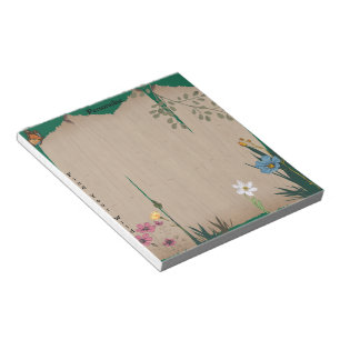 Vintager Zaun Zitat Blumenzauberbuch Notizblock