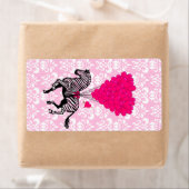 Vintager Zebra- und rosa Herzballon (Insitu)