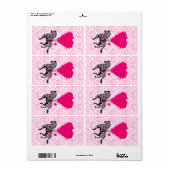 Vintager Zebra- und rosa Herzballon (Vorne)
