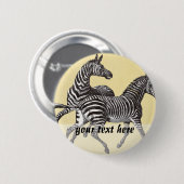 Vintager Zebras-Button Button (Vorne & Hinten)