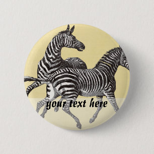 Vintager Zebras-Button Button