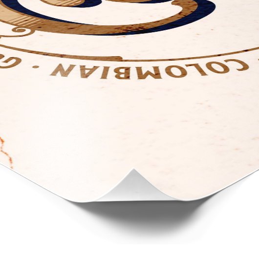 Vintager Zeichenkaffee Monat Fotodruck (Ecke)