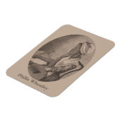 Vintager Zeichn des Dichters Phillis Wheatley Magnet (Linke Seite)