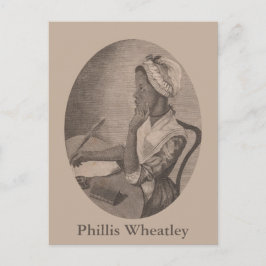 Vintager Zeichn des Dichters Phillis Wheatley Postkarte