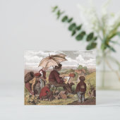 Vintager Zeichn: Ein einfacher Künstler Postkarte (Stehend Vorderseite)