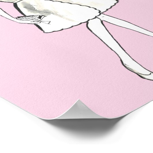 Vintager zeichn-Modedruck Poster (Ecke)