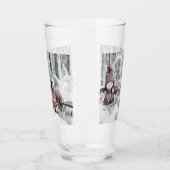 Vintager Zeichn von Gnomen im Schnee Glas (Links)