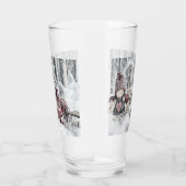 Vintager Zeichn von Gnomen im Schnee Glas (Rechts)