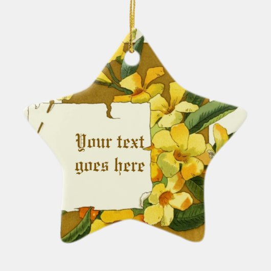 Vintager zeichn von Jasminverzierungen Keramik Ornament (Vorne)