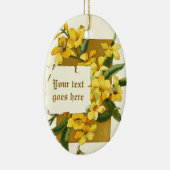 Vintager zeichn von Jasminverzierungen Keramik Ornament (Rechts)