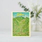 Vintager Zeichn von Stowe Vermont Postkarte (Stehend Vorderseite)