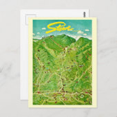 Vintager Zeichn von Stowe Vermont Postkarte (Vorne/Hinten)