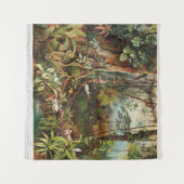 Vintager zeichn von tropischen Pflanze aus dem Wandteppich (Vorderseite (Horizontal))