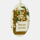 Vintager zeichn von weißen Blume Keramik Ornament (Rechts)