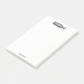 Vintager Zeichnend Wal aus dem 19. Jahrhundert Post-it Klebezettel (angewinkelt)