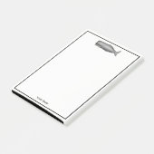 Vintager Zeichnend Wal aus dem 19. Jahrhundert Post-it Klebezettel (angewinkelt)