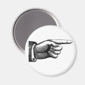 Vintager Zeigefinger-Magnet, Hauswärmung Magnet (Vorderseite/Rückseite)