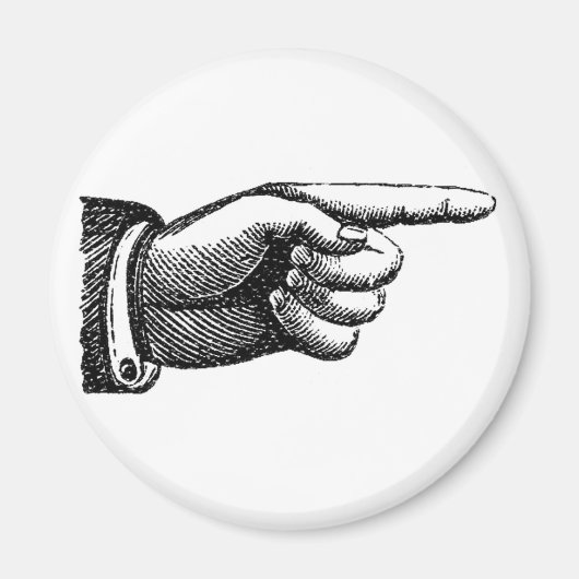 Vintager Zeigefinger-Magnet, Hauswärmung Magnet (Vorne)