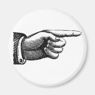 Vintager Zeigefingermagnet, Housewarming Magnet