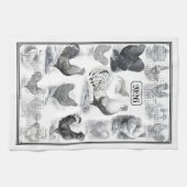 Vintager Zeitplan 2026 Geschirrtuch (Horizontal)