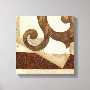 Vintager Zeitungs-Ausschnitt Leinwanddruck