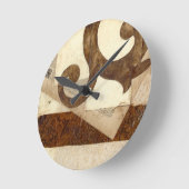 Vintager Zeitungs-Ausschnitt Runde Wanduhr (Winkel)