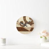 Vintager Zeitungs-Ausschnitt Runde Wanduhr (Zuhause)