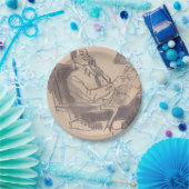 Vintager Zeitungs-Vater-Papier-Teller Pappteller (Party)