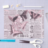 Vintager Zeitungsbutterfly Seidenpapier (Handwerk)