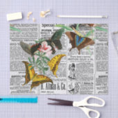 Vintager Zeitungsbutterfly Seidenpapier (Handwerk)