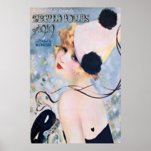 Vintager Ziegfeld Unsinnigkeits-Plakat-Druck Poster