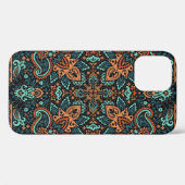 Vintager Zierpaisley Bandana, Seidenhalsschal Case-Mate iPhone Hülle (Rückseite (Horizontal))