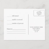 Vintager Zierrahmen Einladungspostkarte (Rückseite)