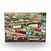 Vintager Zig-ag Passagier- und Güterverkehr Fotoblock (Vorderseite)